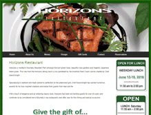 Tablet Screenshot of horizonsrestaurant.com